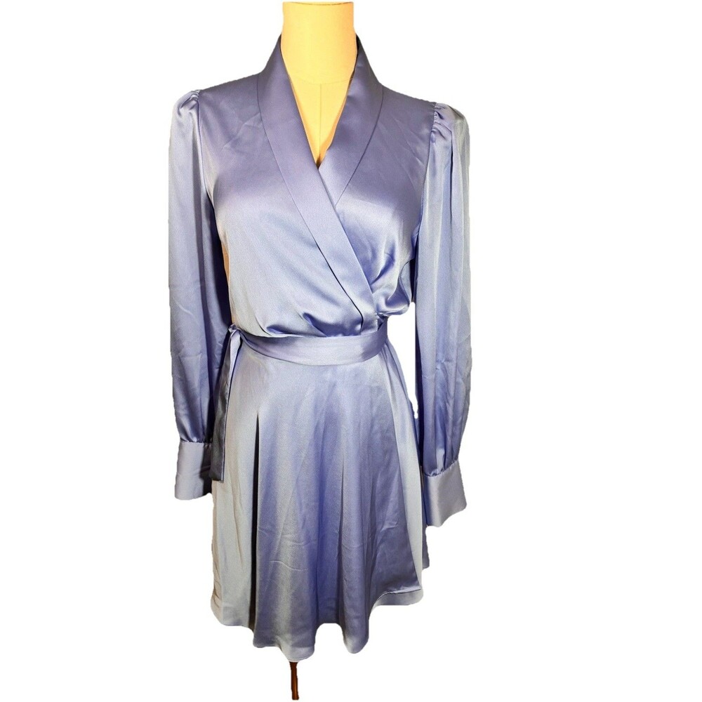 Gianni Bini Size XS  Blue Wrap Dress Long Sleeve NWT With Flaw on cuff